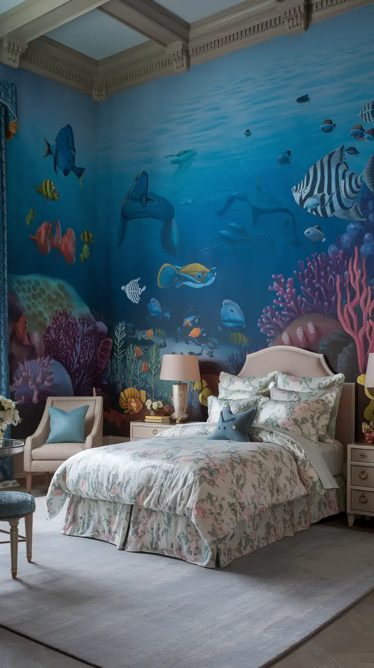 Under-the-sea mural