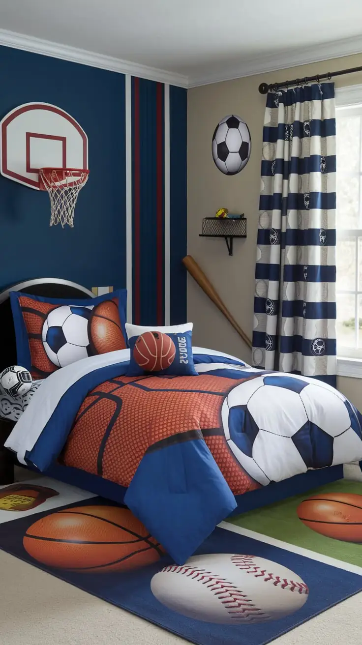 Sports-themed bedding