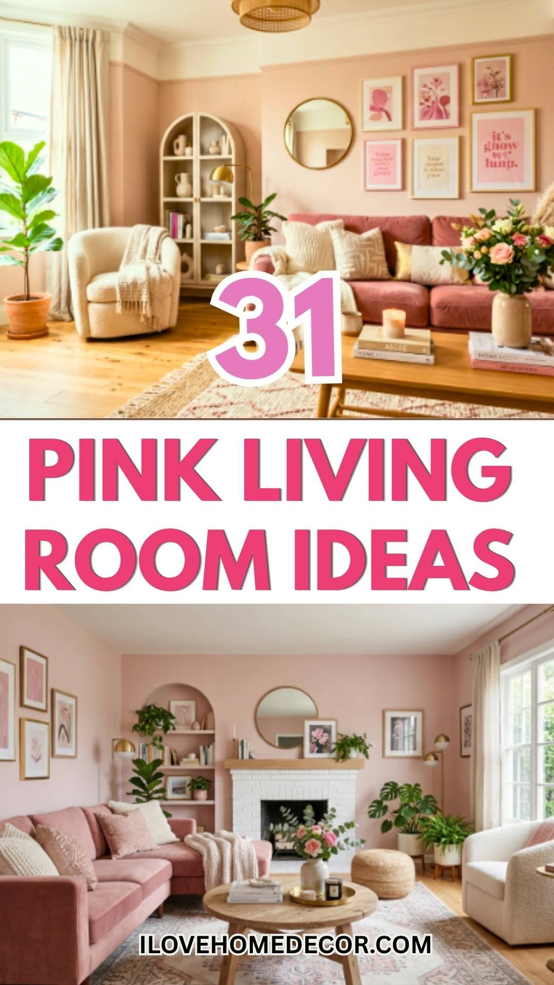 Pink Living Room Ideas