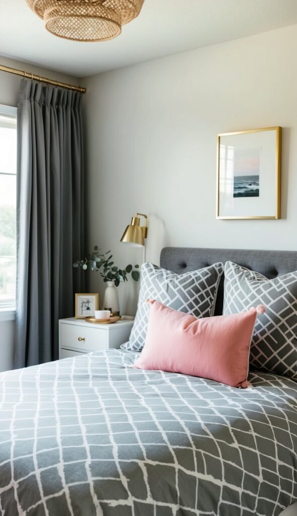 Every Style Shines with 23 Stunning Grey and Pink Bedroom Ideas