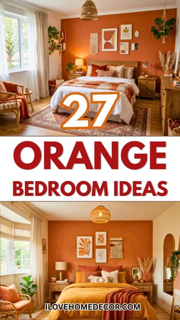 orange bedroom ideas