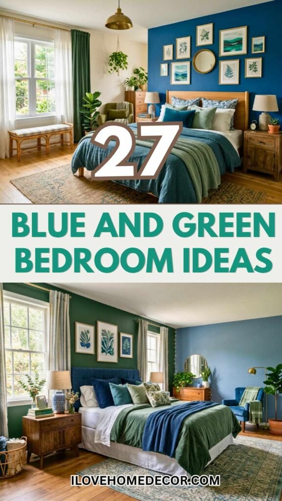 Blue and Green Bedroom Ideas