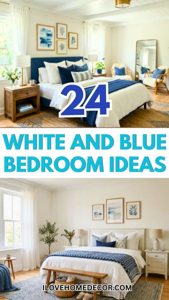 White and Blue Bedroom Ideas