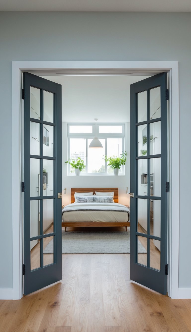 Sliding doors open to reveal 26 tiny bedroom ideas within a compact space