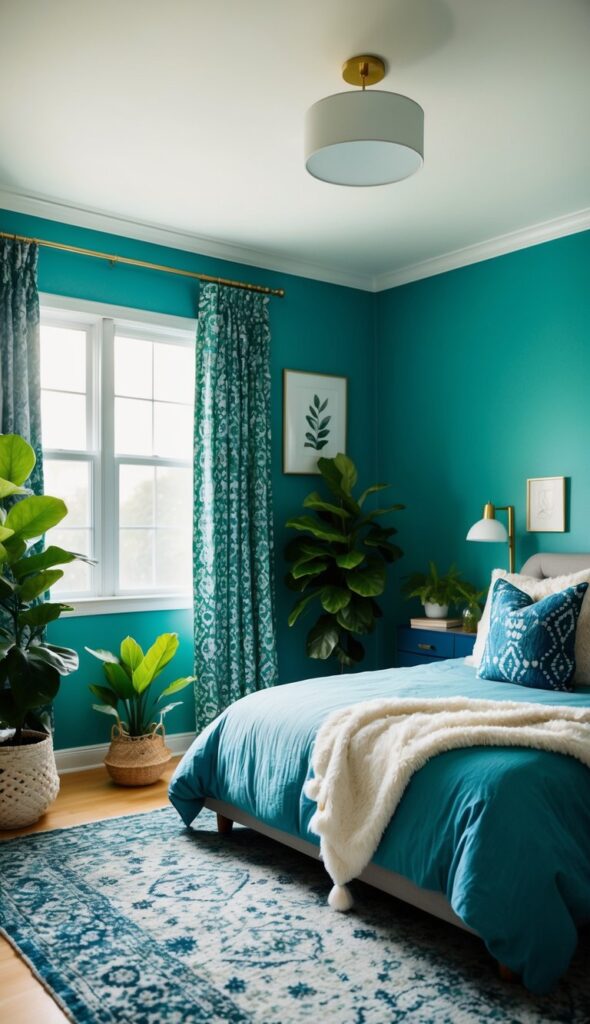 Blue and green bedroom ideas