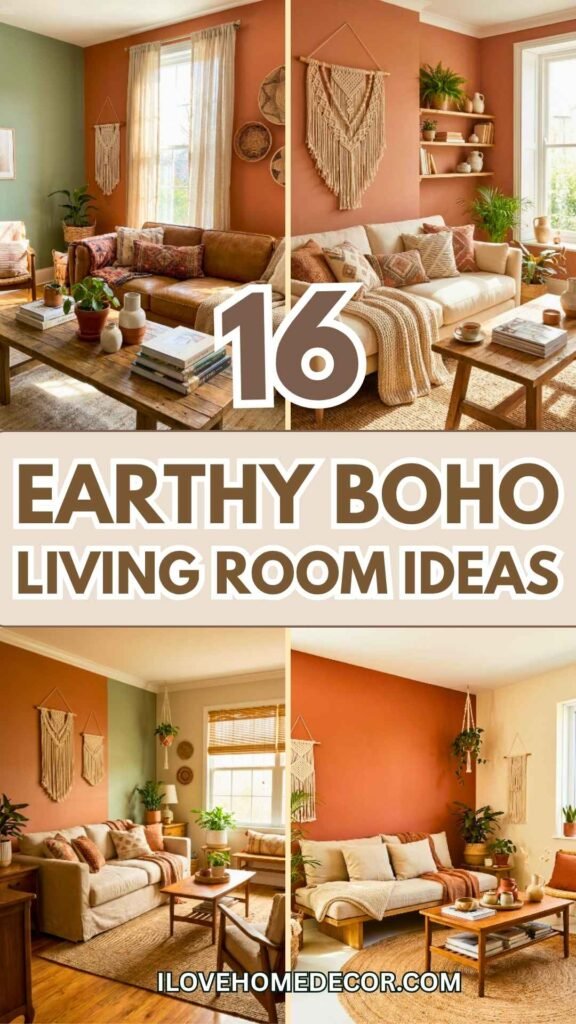 Earthy Boho Living Room Ideas